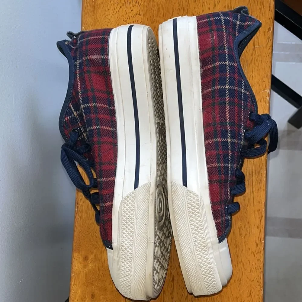 ADIDAS NIZZA RF PLATFORM LOW PLAID WOMEN’S SHOES SIZE 11 (Euro 44)